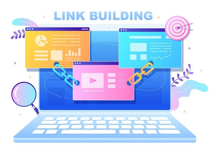seo-link-building-as-search-engine-optimization-marketing-digital-home-page-development-mobile-applications-vector-illustration_2175-1409